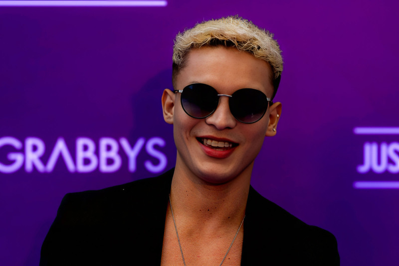 Latin Twink John Bleck on the Purple Carpet at Grabbys Europe 2026