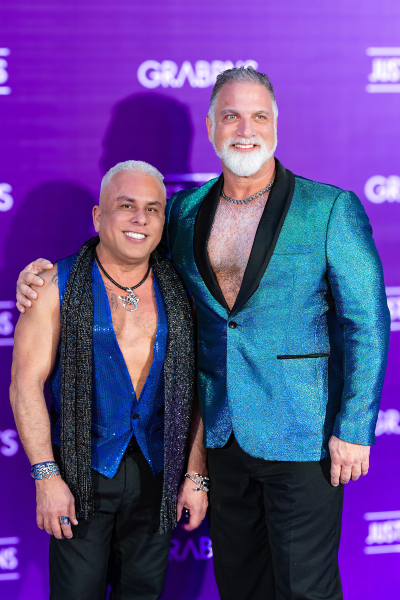 Dante Kieran and Rick Kelson at the Purple Carpet of Grabbys Europe 2026 in Torremolinos