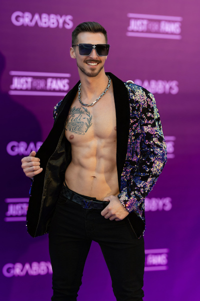 Jaxx Cody on the Purple Carpet at Grabbys Europe 2026
