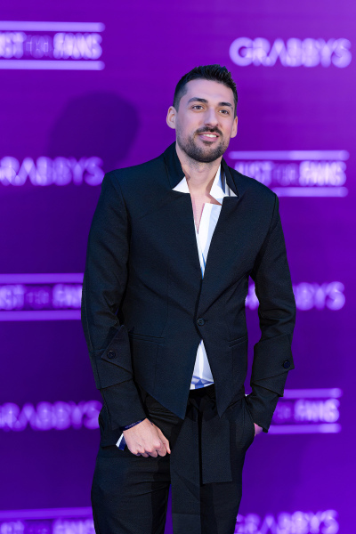 Liam Harding on the Purple Carpet at Grabbys Europe 2026