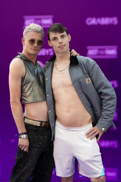 Sem Taylor and Ethan Ryyder at the Purple Carpet of Grabbys Europe 2026 in Torremolinos
