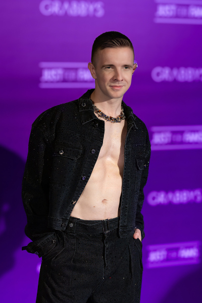 Serg Shephard on the Purple Carpet at Grabbys Europe 2026