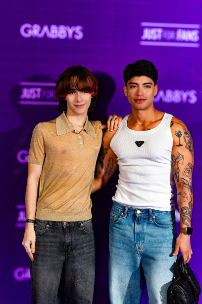 A Twink and Brando Arjona on the Purple Carpet at Hotel Ritual