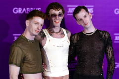 Draigy, Tim Gottfrid and Robz on the Purple Carpet at Grabbys Europe 2026