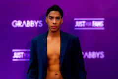 Latin Twink Keynner Martinez on the Purple Carpet at Grabbys Europe 2026