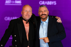 Paul Stag and Macho Jim the Purple Carpet at Grabbys Europe 2026